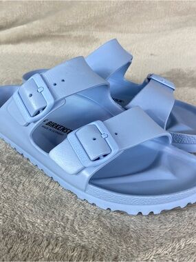 Birkenstock Arizona EVA Sandals Womens US 9 EU 40 Dusty Blue Slide Water NEW